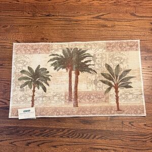 NWT Tropical Palm Tree Bath / Kitchen Rug